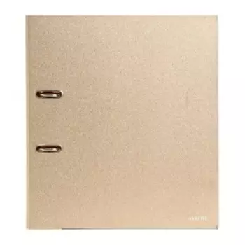 Папка-регистратор с арочным механизмом А4, 75 мм, deVENTE Glitter Shine, металлическая окантовка, сверкающая розовая