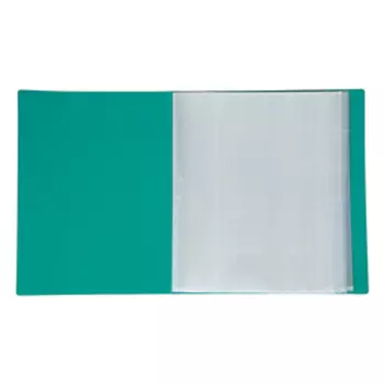 Папка с 100 вкладышами А4, 700 мкм, Calligrata, текстура «песок», зелёная