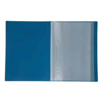 Папка с 10 вкладышами А4, 500 мкм, Calligrata, текстура «песок», синяя