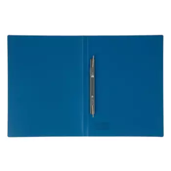 Папка с пружинным скоросшивателем А4, 500 мкм, корешок 15 мм, Calligrata, до 100 листов, синяя