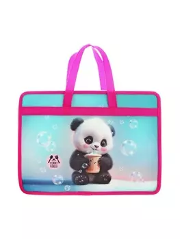 Папка с ручками А4, 100250340 мм, deVENTE Yummy Panda, пластик, для девочки