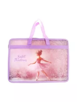 Папка с ручками А4, 100x250x340 мм, deVENTE "Ballet Academy", пластик, ручки-текстиль, для деовчки