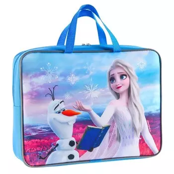 Папка с ручками А4, 35х27х10 см, текстиль, Холодное сердце