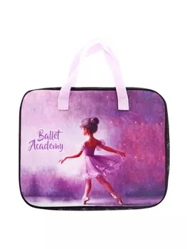 Папка с ручками А4, 360 х 280 х 80 мм, deVENTE "Ballet Academy", текстиль, для девочки