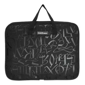 Папка с ручками А4+, 360 х 290 х 70 мм, текстильная, ErichKrause Lettering 60476