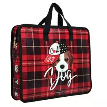 Папка с ручками пластиковая А4, 330 х 260 х 60 мм, Erich Krause Cute Dog