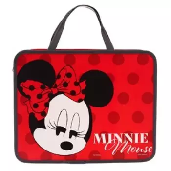 Папка с ручками А4, 33267.5 см, пластик, «Минни Маус»