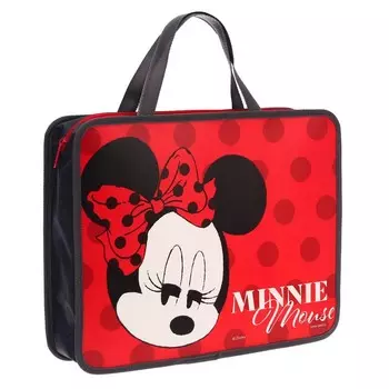 Папка с ручками А4, 33267.5 см, пластик, «Минни Маус»