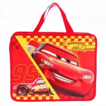 Папка с ручками А4, 33267 см, пластик, «Тачки»