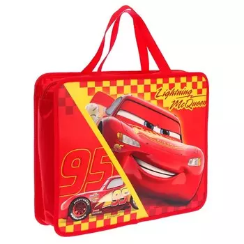 Папка с ручками А4, 33267 см, пластик, «Тачки»