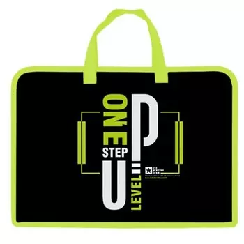 Папка с ручками пластик А4 75мм 340*245 ПТ-14-4 мал Level up (ручки-тесьма) 66053