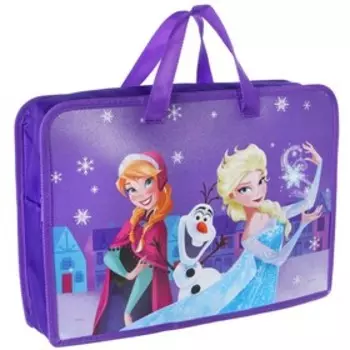 Папка пластиковая с ручками А4, на молнии, 83324 см, «Холодное сердце»