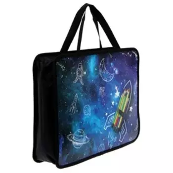 Папка для труда, А4, пластиковая, 33267.5 см «Ракета карандаши»