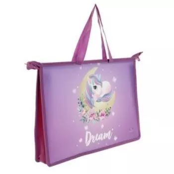 Папка для труда, А4, пластиковая, 33.523.55.5 см«Единорожка»