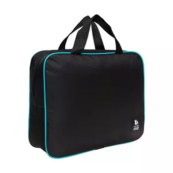 Папка для труда А4 на молнии текстиль 70мм 350 х 270 , черный/мятный «1 сентября»