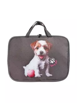 Папка с ручками текстильная А4, 35027080 мм, Stavia «Щенок»