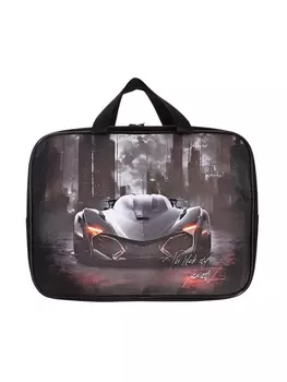 Папка с ручками текстильная А4, 35027080 мм, Stavia «Машина и небоскребы»