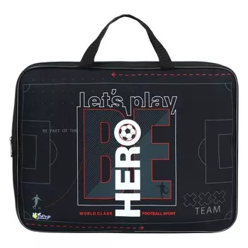 Папка с ручками текстильная А4, 350 х 265 х 45 мм, ПМД 2-20 "Будь героем"