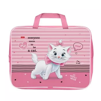 Папка с ручками текстильная А4, 350 х 260 х 40мм, Hatber "Кошечка Мари"