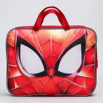 Папка с ручками А4, 35х27 см, текстиль, Человек-паук