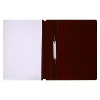 Папка-скоросшиватель Calligrata, А4, 120 мкм, коричневая, прозрачный верх