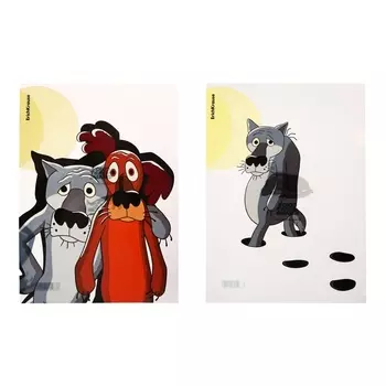 Папка-уголок А4, 160 мкм, ErichKrause "Жил-был Пес", полупрозрачный, глянцевый, микс