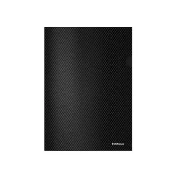 Папка-уголок A4, 180 мкм, ErichKrause Diamond Total Black, непрозрачный, с тиснением, черный