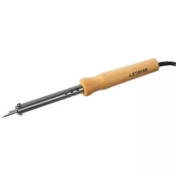 Паяльник STAYER MASTER, деревянная рукоятка, жало Ni-Cr, 80 Вт, 220 В