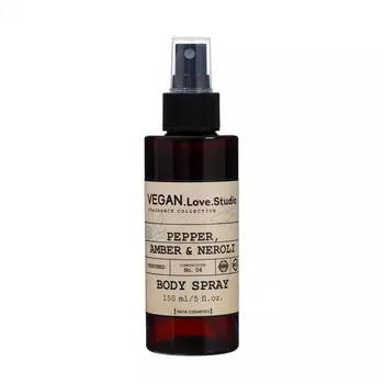 Парфюмированный спрей-мист для тела VEGAN.Love.Studio Pepper, Amber, Neroli женский, 150 мл
