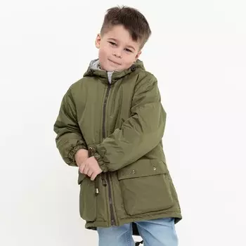 Парка для мальчика, цвет хаки, рост 134-140 см