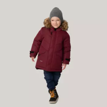 Парка для мальчиков «Авиатор», рост 98 см, цвет бордовый