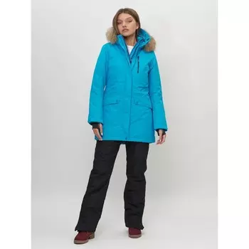 Парка женская, цвет синий, размер 46