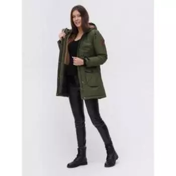 Парка женская, размер 50, цвет хаки