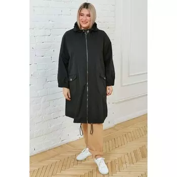 Парка женская, размер 66, цвет чёрный