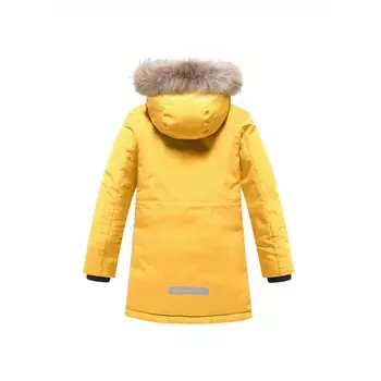 Парка зимняя для девочки, рост 140 см, цвет жёлтый