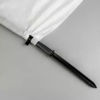 Парник прошитый, длина 3 м, 4 дуги из пластика, дуга L=2 м, d=20 мм, спанбонд 35 г/м, «Ленивый», с колышками и зажимами