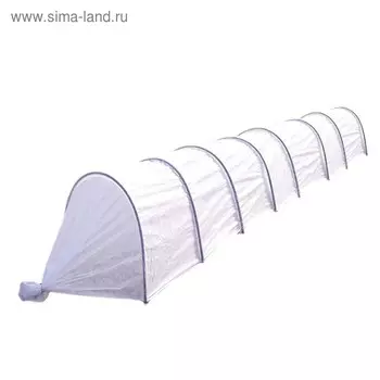 Парник прошитый, длина 7 м, 8 дуг из металла, дуга L = 2 м, d = 10 мм, спанбонд 60 г/м², «Весна»