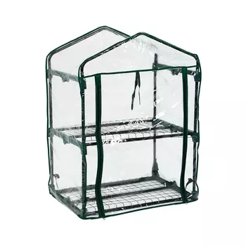 Парник-стеллаж, 2 полки, 936949 см, металлический каркас d=16 мм, чехол плёнка 80 мкм, Greengo