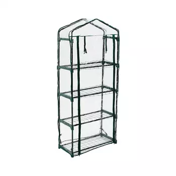 Парник-стеллаж, 4 полки, 1607030 см, металлический каркас d=16 мм, чехол плёнка 80 мкм, Greengo