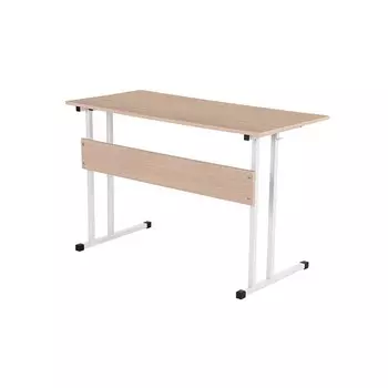 Парта для школьника Polini kids City D2 «Ученик», 6 группа, 1200550760 мм, цвет белый/дуб пастельный
