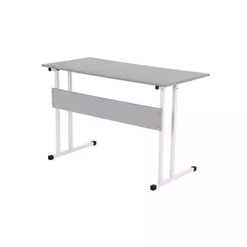 Парта для школьника Polini kids City D2 «Ученик», 6 группа, 1200550760 мм, цвет белый/серый