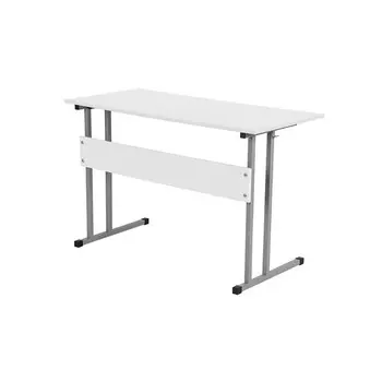 Парта для школьника Polini kids City D2 «Ученик», 6 группа, 1200550760 мм, цвет белый/серый