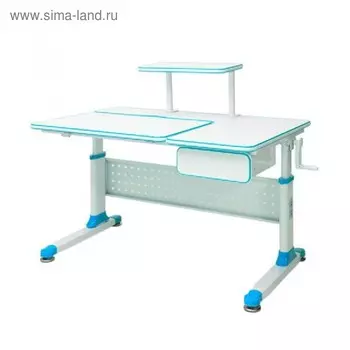 Парта-трансформер Rifforma-34 Белый/Белый Цвет кромки Голубой