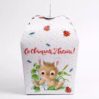 Пасхальная коробочка "Цыпа и кролик", 17 х 17 х 26 см