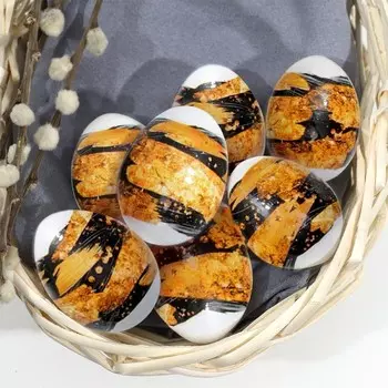 Пасхальная термоплёнка «Чёрные с золотом», на 7 яиц 7.3 х 34.2 см