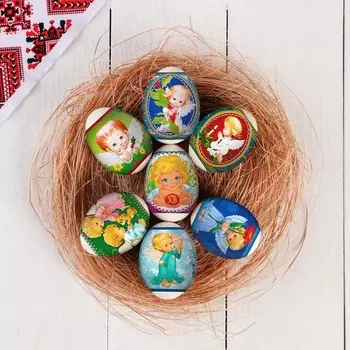 Пасхальная термоусадочная плёнка «Ангелочки», на 7 яиц