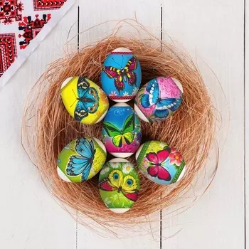 Плёнка пасхальная термоусадочная «Бабочки», на 7 яиц