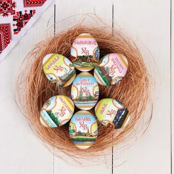 Пасхальная термоусадочная плёнка "Храмы" на 7 яиц