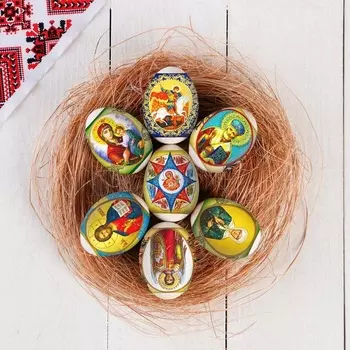 Термонаклейка пасхальная, плёнка «Лики», на 7 яиц