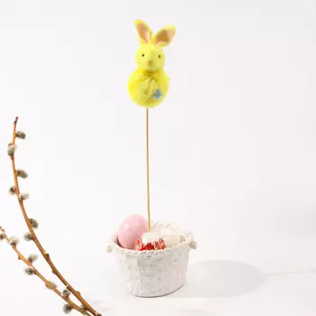 Пасхальный декор на палочке «Зайка», 6634 см